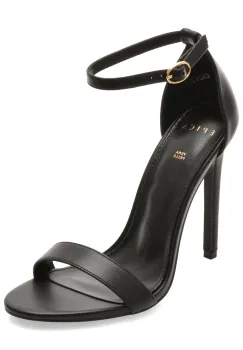 Sandale elegante EPICA negre, 970, din piele ecologica imagine