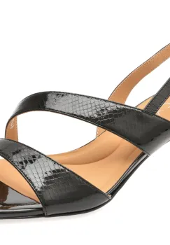 Sandale elegante EPICA negre, E417560, din piele naturala lacuita imagine