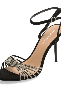 Sandale elegante EPICA PREMIUM negre, 2619, din piele intoarsa imagine