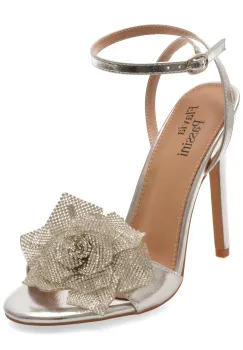 Sandale elegante FLAVIA PASSINI argintii, 966, din piele ecologica imagine