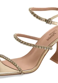 Sandale elegante FLAVIA PASSINI aurii, V1838, din piele naturala imagine