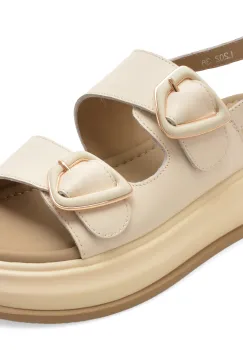 Sandale EPICA albe, L202, din piele naturala imagine