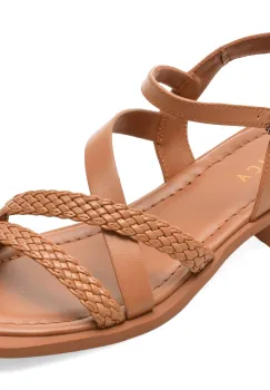 Sandale EPICA maro, D755, din piele naturala imagine