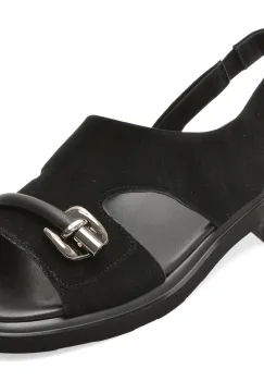 Sandale EPICA negre, 1302H28, din piele intoarsa imagine