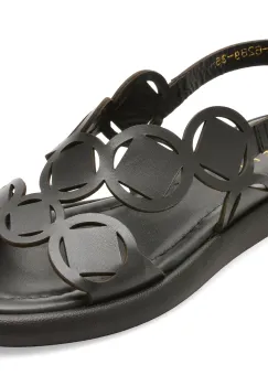 Sandale EPICA negre, 1766289, din piele naturala imagine