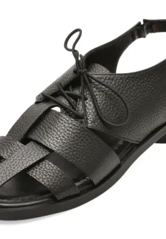 Sandale EPICA negre, 1766373, din piele naturala imagine