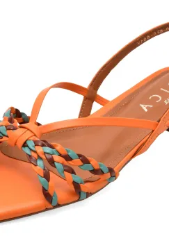Sandale EPICA portocalii, 1199691, din piele naturala imagine