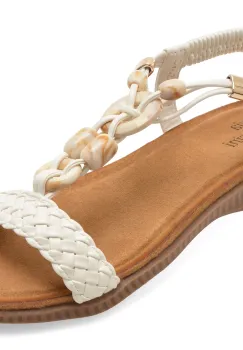 Sandale FLAVIA PASSINI albe, 919, din piele ecologica imagine