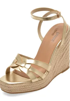 Sandale FLAVIA PASSINI aurii, 983, din piele ecologica imagine