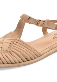 Sandale FLAVIA PASSINI bej, A397, din material textil si piele naturala imagine