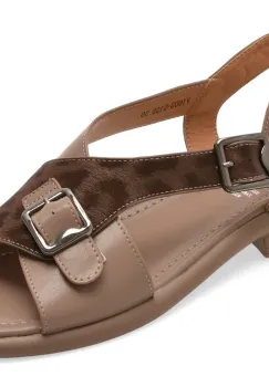 Sandale FLAVIA PASSINI gri, 1603G15, din piele naturala imagine