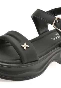 Sandale FLAVIA PASSINI negre, 56111, din piele ecologica imagine