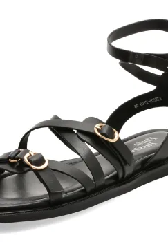 Sandale FLAVIA PASSINI negre, ATH205, din piele naturala imagine