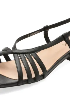 Sandale FLAVIA PASSINI negre, Q2651, din piele naturala imagine