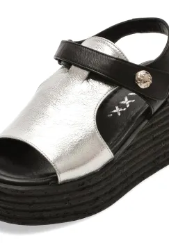 Sandale GRYXX argintii, 2155461, din piele naturala imagine