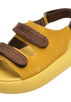 Sandale GRYXX galbene, 5L120, din piele intoarsa imagine