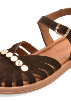 Sandale GRYXX maro, 203M903, din piele intoarsa imagine