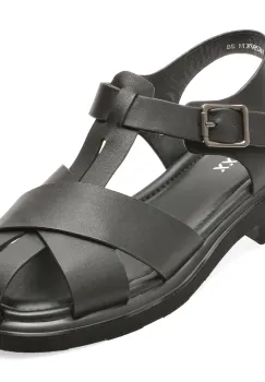 Sandale GRYXX negre, 18297, din piele naturala imagine