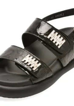 Sandale GRYXX negre, 25202, din piele naturala imagine