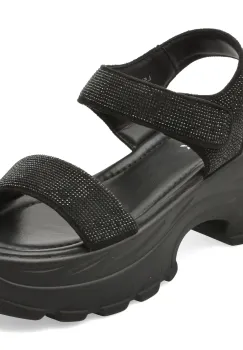 Sandale GRYXX negre, 57117, din material textil imagine