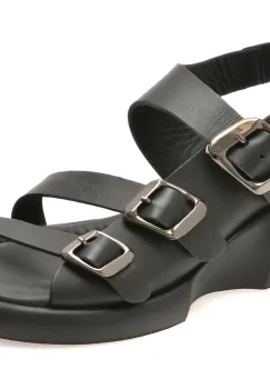 Sandale GRYXX negre, 734159, din piele naturala imagine