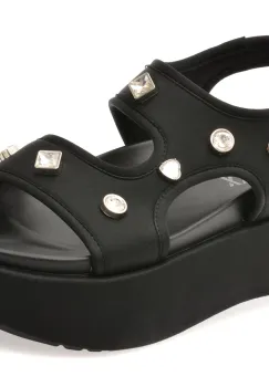 Sandale GRYXX negre, A55, din material textil imagine