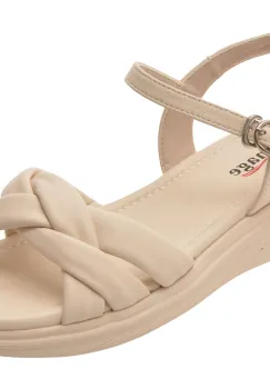 Sandale IMAGE albe, 57111, din piele naturala imagine