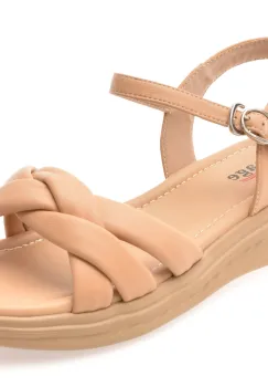 Sandale IMAGE bej, 57111, din piele naturala imagine