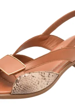 Sandale IMAGE maro, 6020, din piele naturala imagine