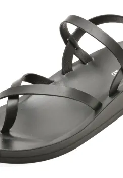 Sandale IMAGE negre, 10728, din piele ecologica imagine