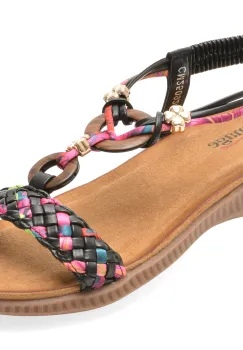 Sandale IMAGE negre, 920, din piele ecologica imagine