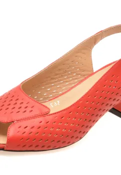 Sandale IMAGE rosii, 3671802, din piele naturala imagine