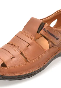 Sandale OTTER maro, 9562, din piele naturala imagine