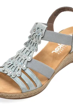 Sandale RIEKER albastre, 62436, din piele ecologica imagine