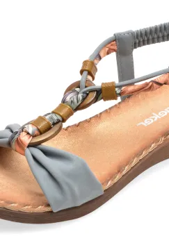 Sandale RIEKER albastre, V7568, din piele ecologica imagine