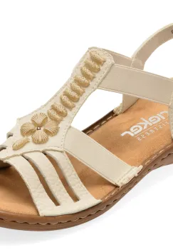 Sandale RIEKER albe, 60806, din piele ecologica imagine