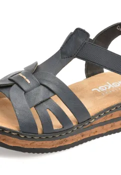 Sandale RIEKER bleumarin, 62918, din piele ecologica imagine
