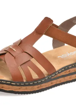 Sandale RIEKER maro, 62918, din piele ecologica imagine