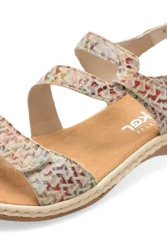 Sandale RIEKER multicolor, 659C7, din piele naturala imagine