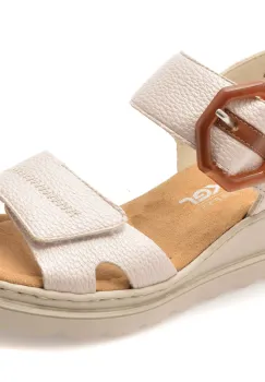 Sandale RIEKER nude, 67476, din piele ecologica imagine