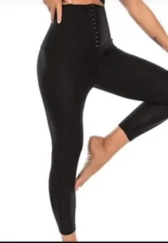 Colanti negri cu talie inalta si corset imagine