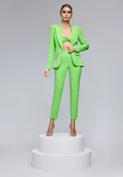 Compleu casual elegant de culoare verde imagine