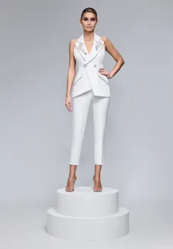 Compleu elegant alb format din doua piese imagine