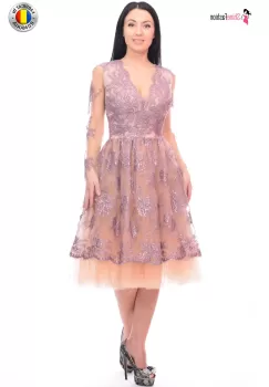 Rochie de ocazie clos din broderie pretioasa imagine