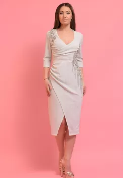 Rochie de ocazie conica cu aspect petrecut imagine