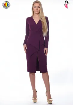 Rochie de ocazie midi mov imagine