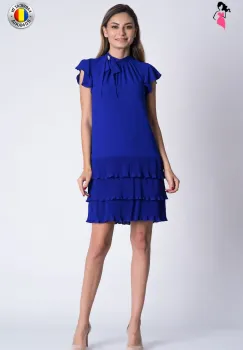 Rochie de ocazie vaporoasa croita drept imagine