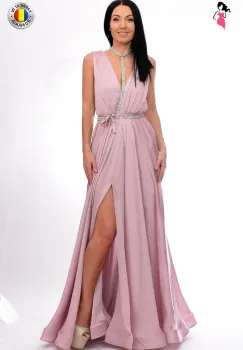 Rochie de seara lunga vaporoasa din voal imagine