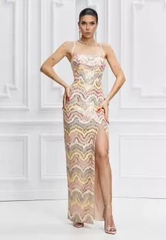 Rochie eleganta din paiete cu croi mulat imagine