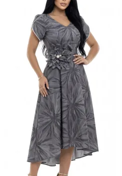 Rochie eleganta din tafta cu croiala asimetrica in clos imagine